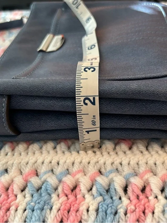 Women's Navy Crossbody Bag with Front Pocket and Chain Strap - Picture 5 of 16